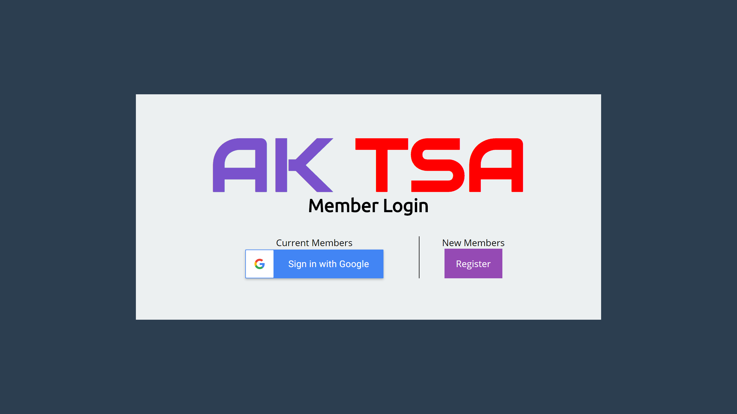AKTSA Dashboard Home Page