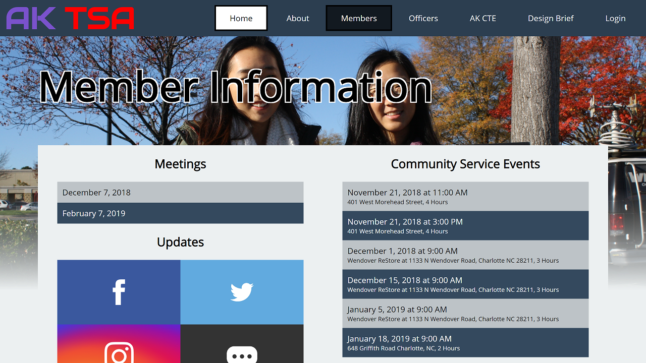 AKTSA member page, circa 2016