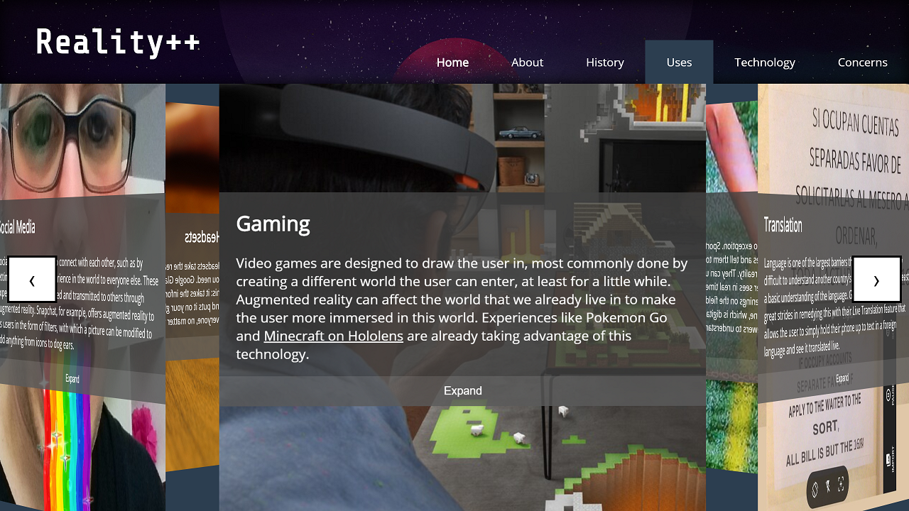 A page from the website